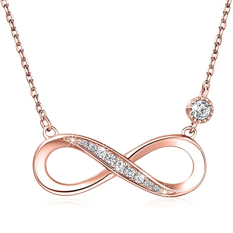 Virani Lab Grown Diamond Rose Gold Pave Set Chain Necklace