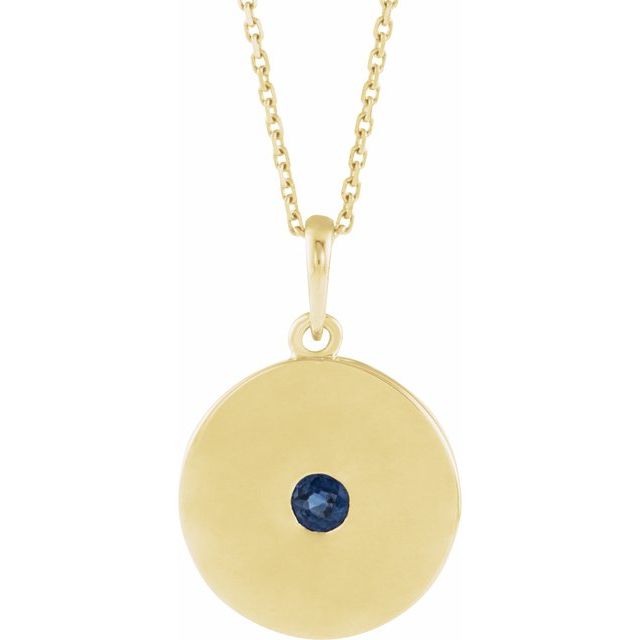 Panini Blue Sapphire Yellow Gold Bezel Set 