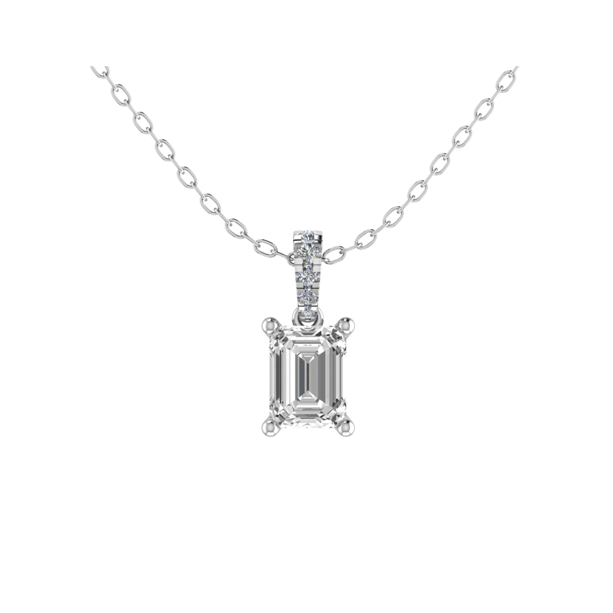 Tamitha Lab Grown Diamond 4 Prong Halo Pendant Necklace