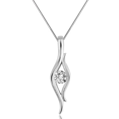 Tamzin 0.07 Carat Natural Diamond Designer Pendant Necklace