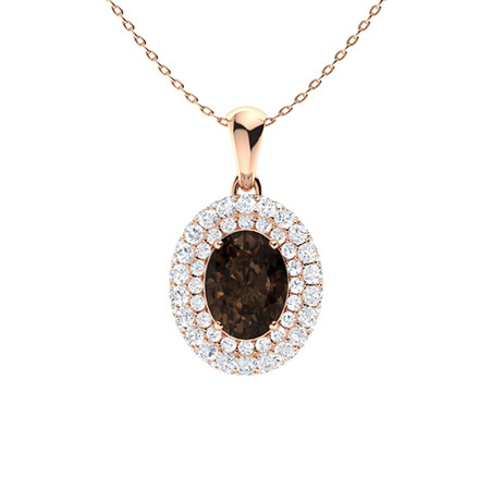 Urbana Brown Diamond Rose Gold 4 Prong 