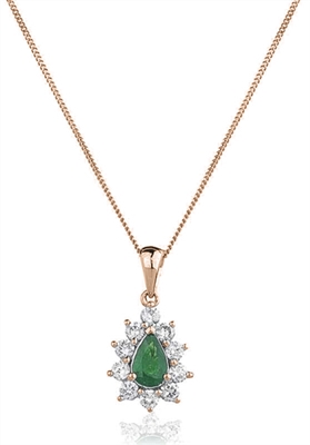 Willow Emerald Rose Gold Prong Set 