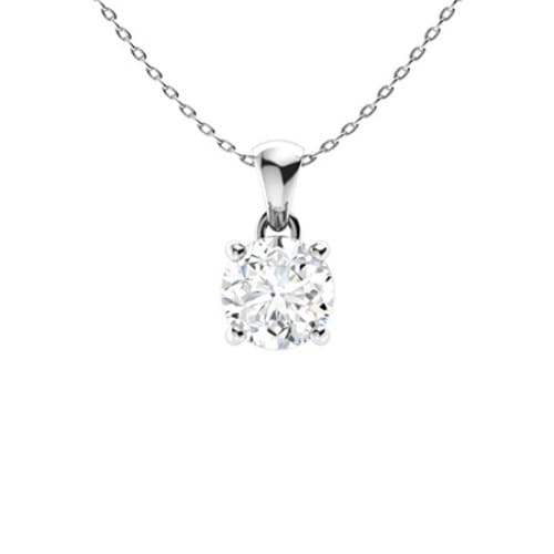 Veda 0.85 - 2.43 Carat 4 Prong Moissanite Diamond Pendant Necklace
