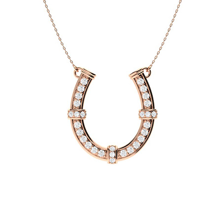 Tarini Natural Diamond Rose Gold Delicate Pendant Necklace