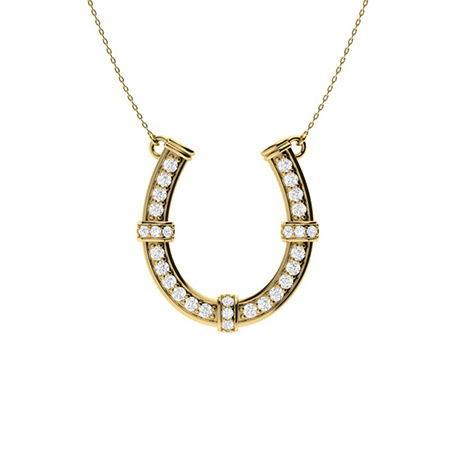 Tarini Natural Diamond Yellow Gold Delicate Pendant Necklace
