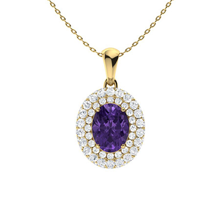 Quetzalli Amethyst Yellow Gold 4 Prong 