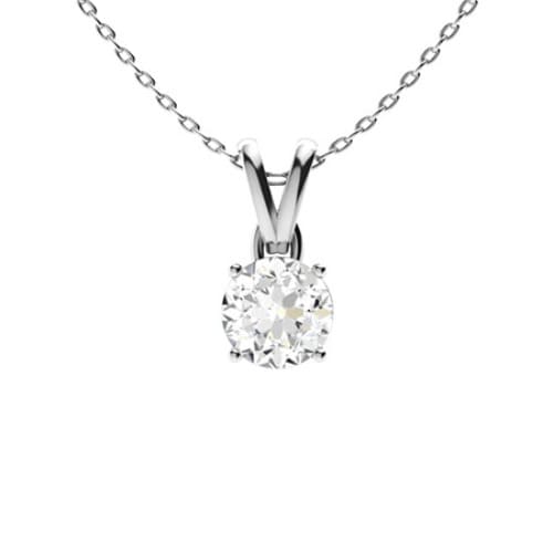Verity 0.85 - 2.43 Carat 4 Prong Moissanite Diamond Pendant Necklace
