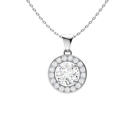 Vionna 1.30 Carat 4 Claw Set Moissanite Diamond Pendant Necklace