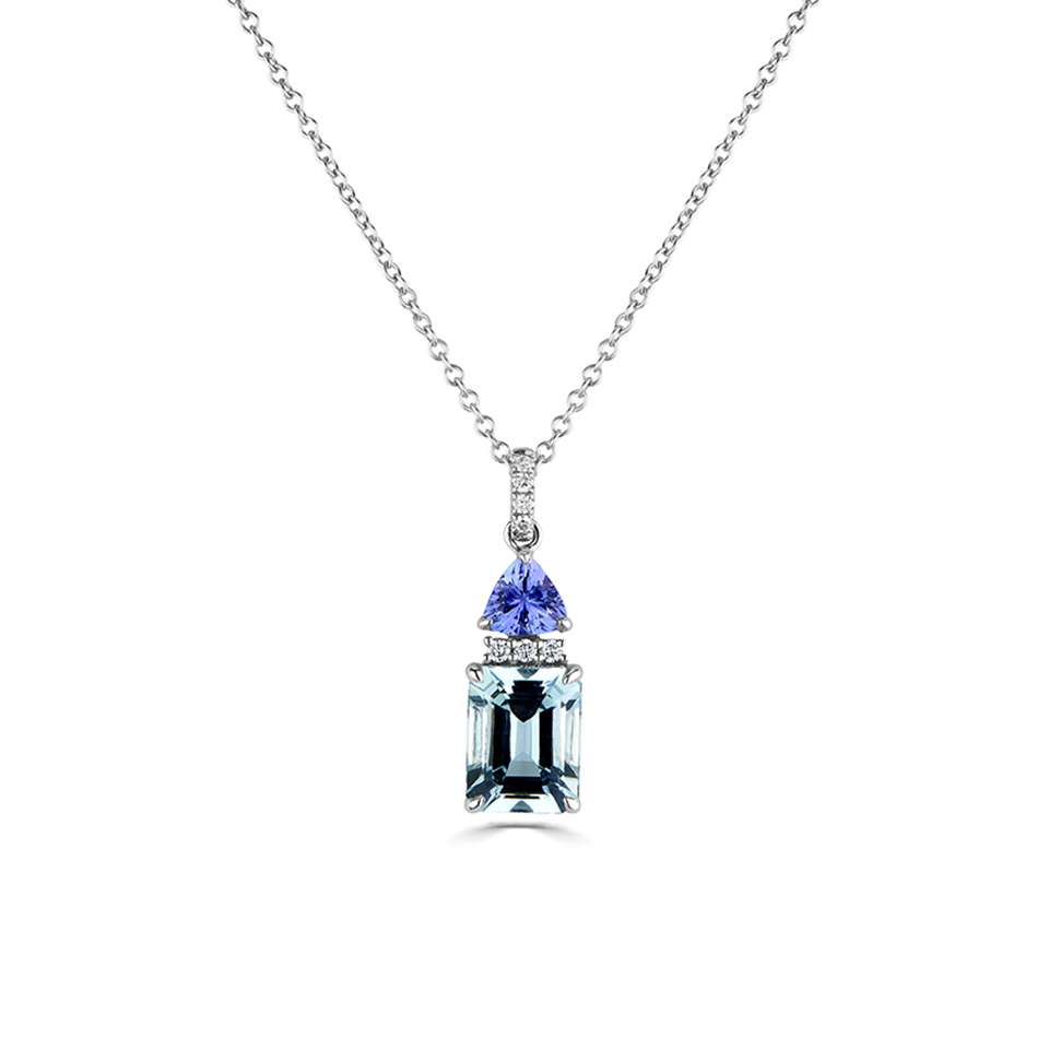 Violet Aquamarine Claw Set 