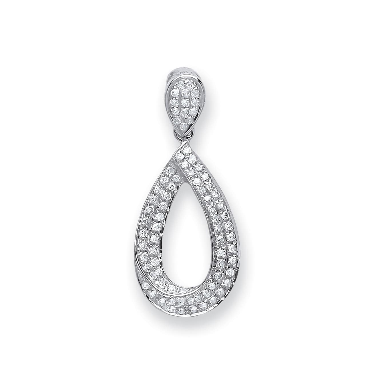 Tine 0.20 Carat Natural Diamond Pave Set Designer Pendant Necklace