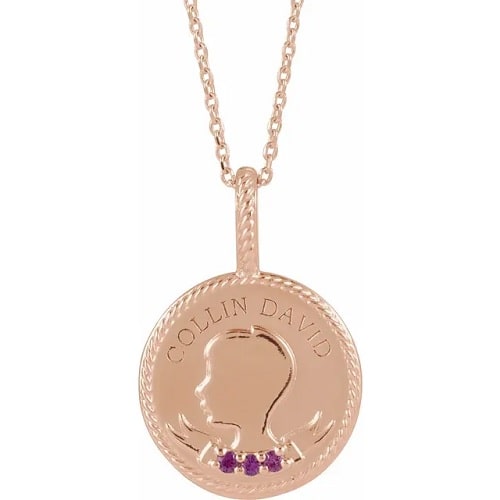 Parvani Natural Ruby Rose Gold Prong Set 