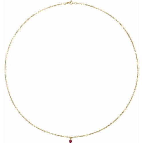 Pavaki Natural Ruby Yellow Gold Bezel Set 