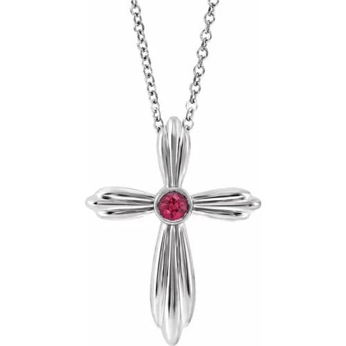 Parvini 0.09 Carat Natural Ruby Bezel Set 