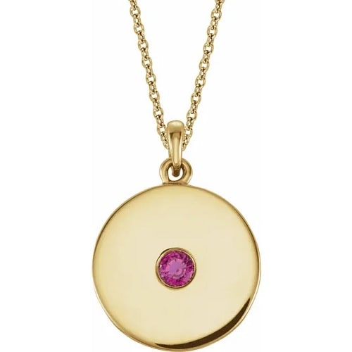 Paulomi Natural Ruby Yellow Gold Flush Setting 