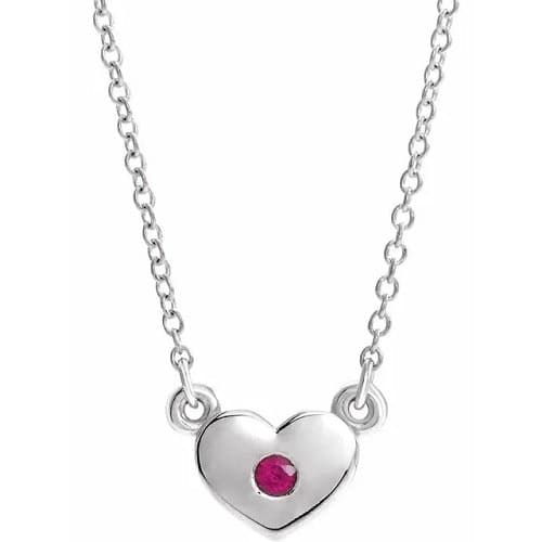 Parlan Natural Ruby Silver Bezel Set 