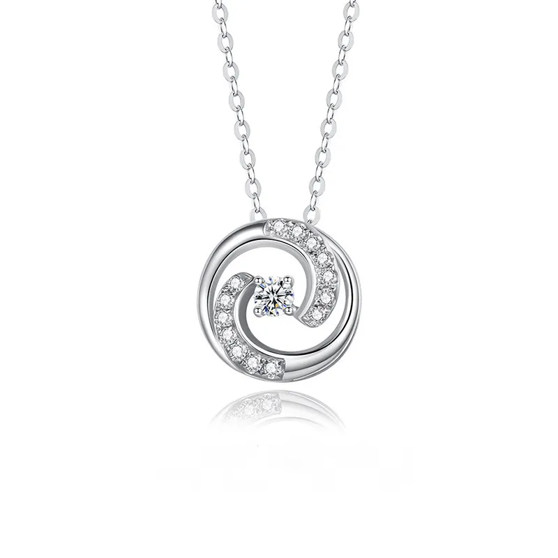 Perdita 0.53 Carat Natural Diamond 4 Prong Circle Pendant Necklace