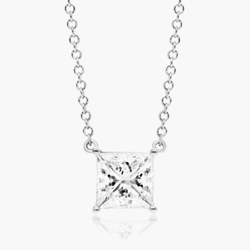 Toriana Natural Diamond Solitaire Pendant Necklace