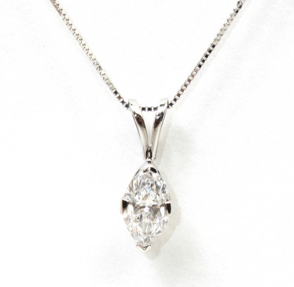Teressa Lab Grown Diamond 2 Prong Halo Pendant Necklace