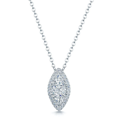 Tawanda Lab Grown Diamond Prong Set Halo Pendant Necklace