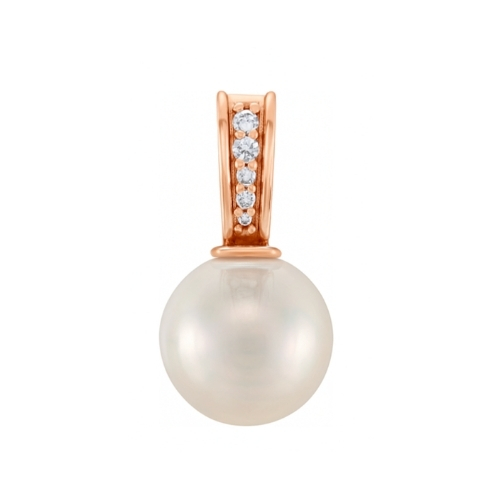 Viha Pearl Rose Gold Pave Set 