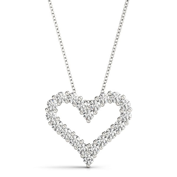 Pearline 0.25 - 1.00 Carat Natural Diamond Heart Necklace