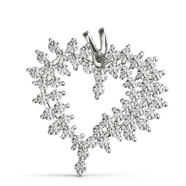 Rosalia Natural Diamond 2 Prong Heart Necklace