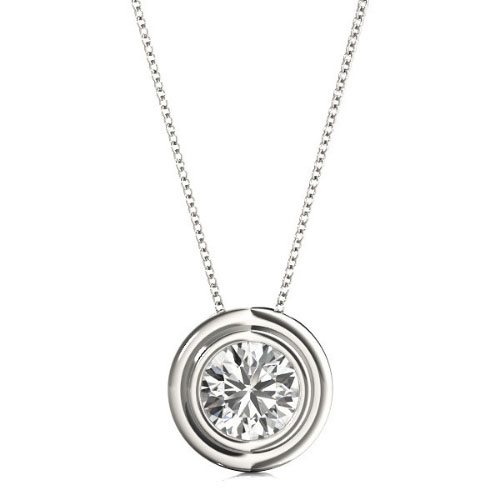 Lab Grown Diamond Solitaire Pendant Necklace