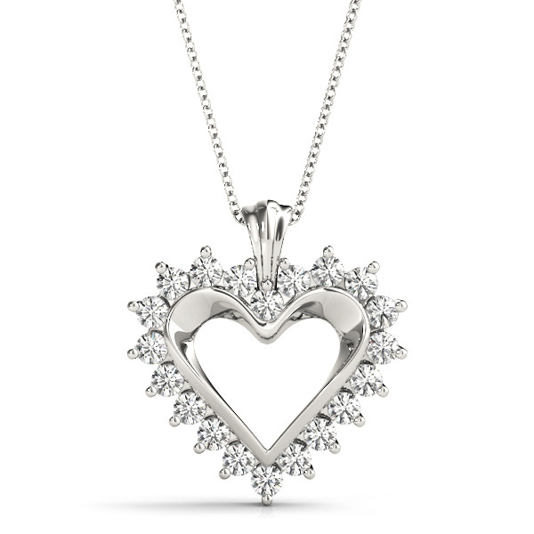 Jessica Lab Grown Diamond Prong Set Heart Necklace
