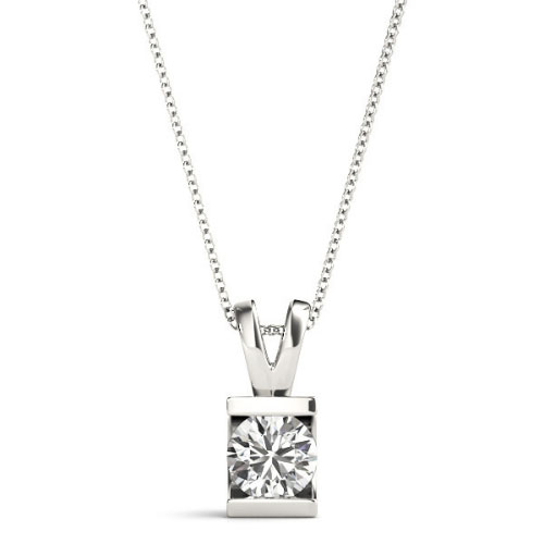 Tyna Natural Diamond Solitaire Pendant Necklace