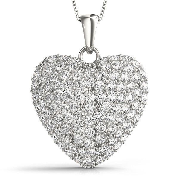 Vella Lab Grown Diamond Pave Set Heart Necklace