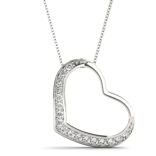Jessy Lab Grown Diamond Pave Set Heart Necklace