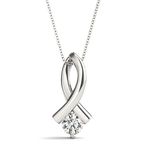 Rilletta Natural Diamond Prong Set Solitaire Pendant Necklace