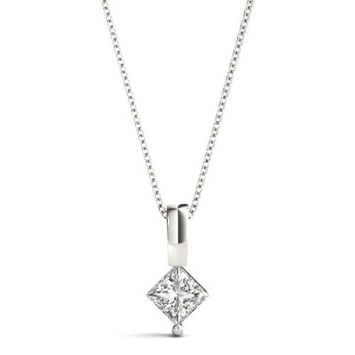 Robenia Natural Diamond Prong Set Solitaire Pendant Necklace