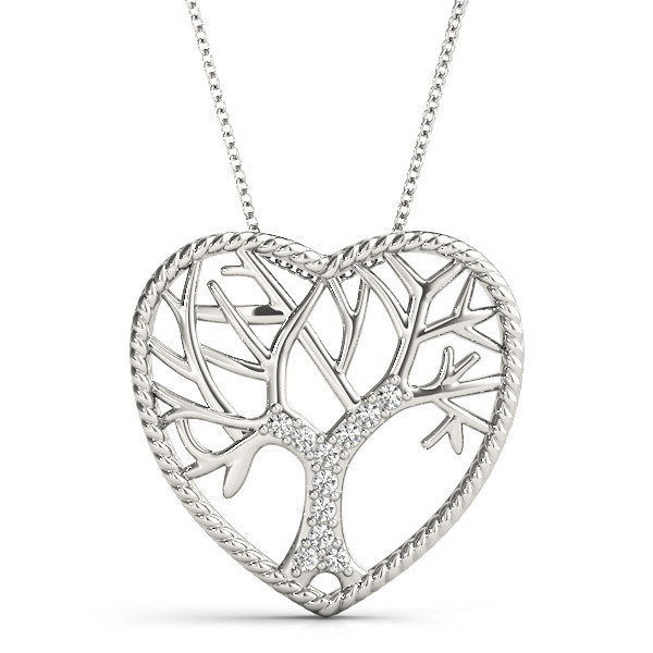 Arlin Lab Grown Diamond Shared Prong Heart Necklace