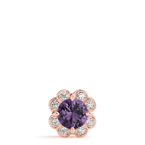 Terrian Amethyst Rose Gold 4 Prong 