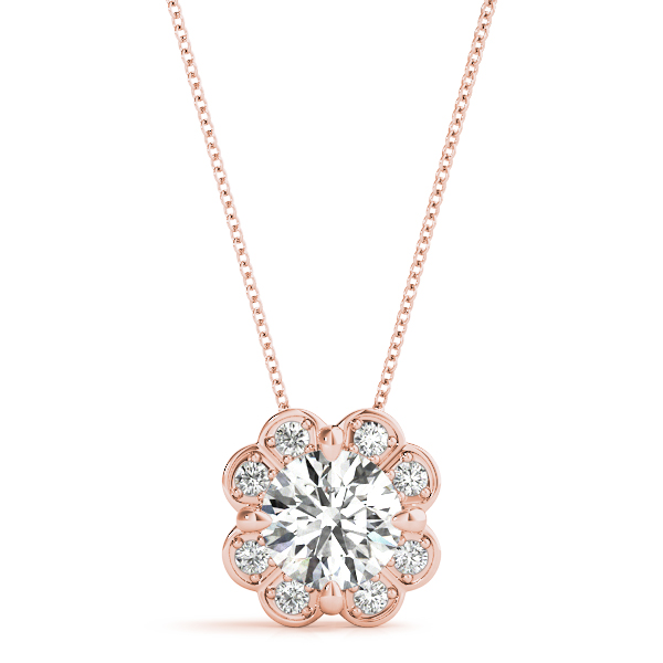 Taletha Natural Diamond Rose Gold 4 Claw Set 