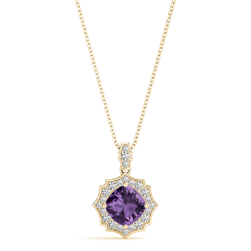 Tahirah Amethyst Yellow Gold 4 Prong 