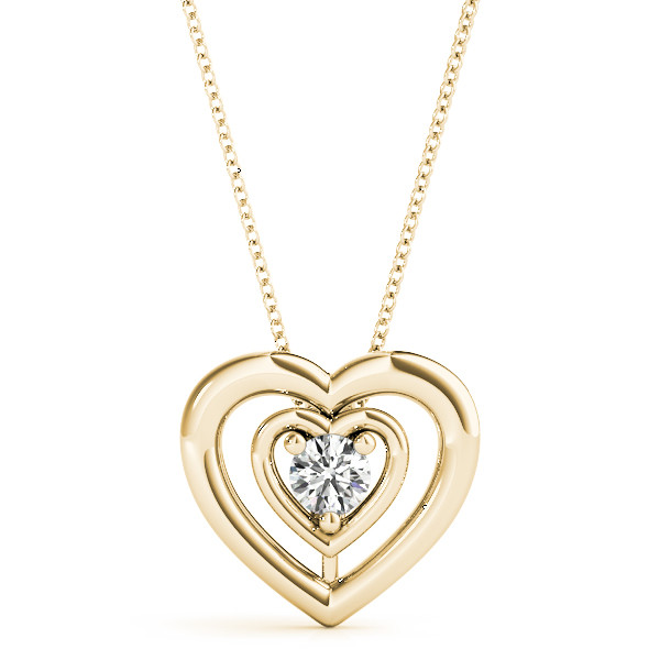 Rocelin Lab Grown Diamond Yellow Gold 3 Prong  Necklace