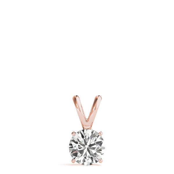 Clara Lab Grown Diamond Rose Gold 4 Prong  Necklace