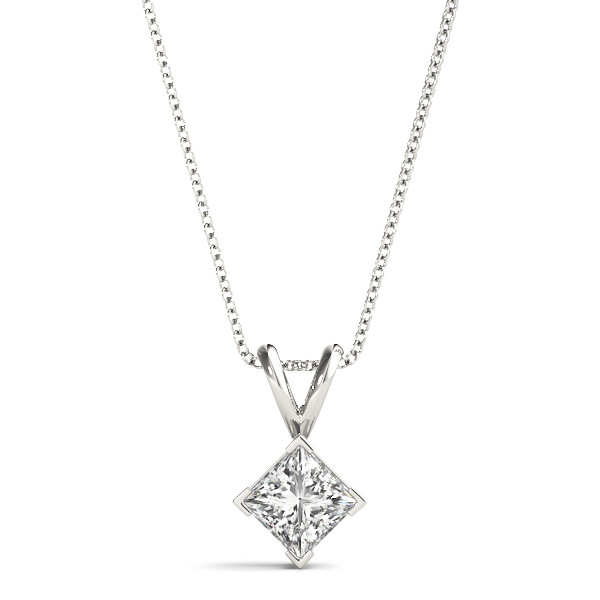 Darris Natural Diamond 4 Prong Solitaire Pendant Necklace