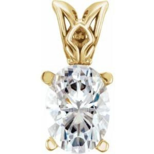 Romena Natural Diamond 4 Prong Solitaire Pendant Necklace