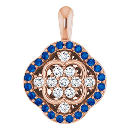 Presta Blue Sapphire Rose Gold Prong Set 
