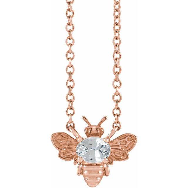 Rennice Lab Grown Diamond Rose Gold 4 Prong Solitaire Pendant Necklace