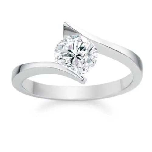 Clarabella Natural Tension Solitaire Diamond Ring