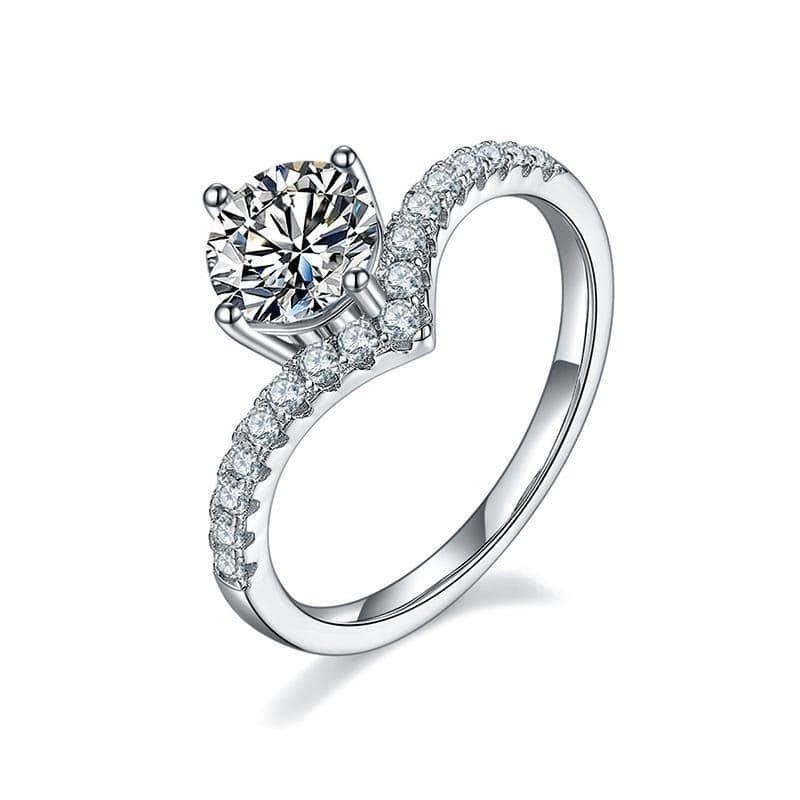 Belisma Lab Grown Diamond 4 Prong Side Stone Engagement Ring