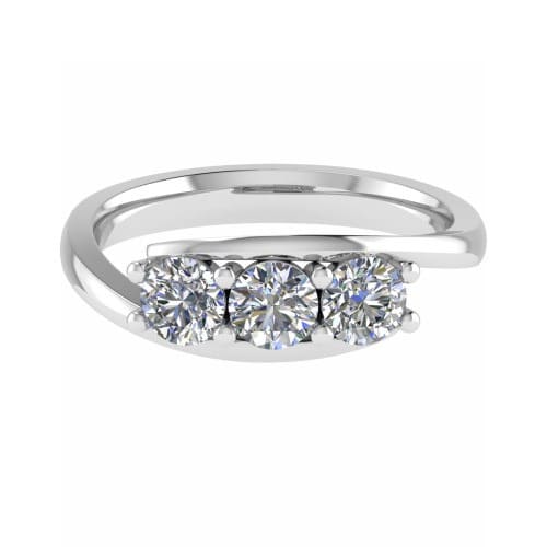Danara Lab Grown 4 Prong Trilogy Engagement Diamond Ring