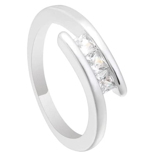 Donita Lab Grown Tension 3 Stone Diamond Ring