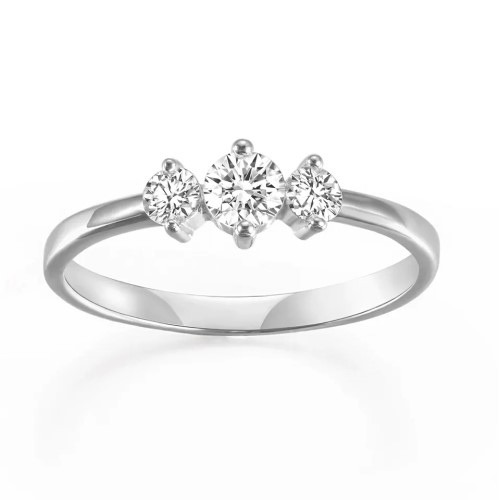 Darienne Lab Grown 2 Prong Trilogy Engagement Diamond Ring