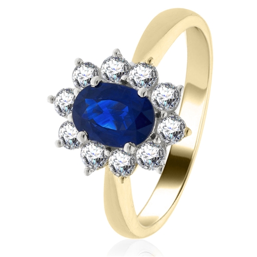 Airlie Blue Sapphire Yellow Gold 