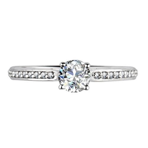  Clarugge Lab Grown Diamond 4 Prong Side Stone Engagement Ring